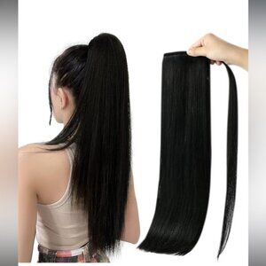HUMAN HAIR 14” wrap around ponytail extension